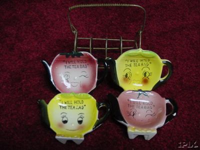 50'S TEA BAG HOLDERS W/RACK